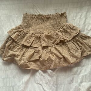 Worn 1-2 times, brown/tan, size S , from “boardwalk boutique”, built in shorts